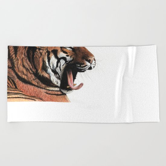 Yawning Beach Towel