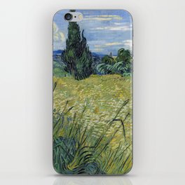 Green Wheat Field with Cypress,  Vincent van Gogh iPhone Skin