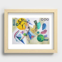 Abstract Climbing Recessed Framed Print