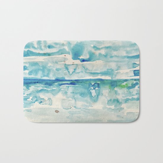 Miami Beach Watercolor #6 Bath Mat