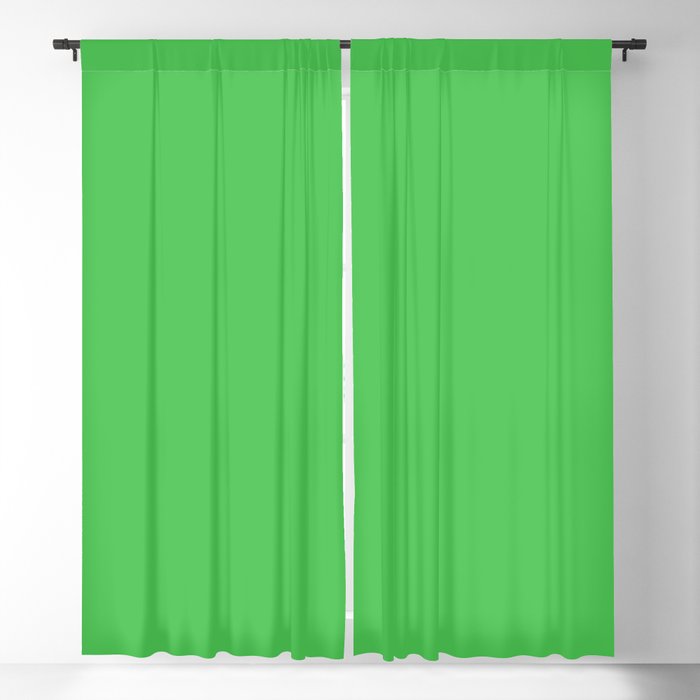 Solid Bright Kelly Green Color Blackout Curtain