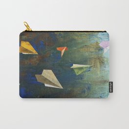 Paper Airplanes Carry-All Pouch | Oil, Papirfly, Urban, Avionenpapier, Papierflieger, Art, Painting, Paper, Industrial, Abstract 