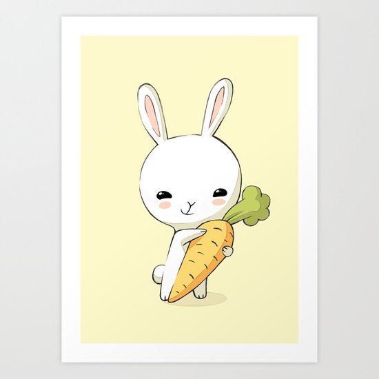 Bunny Carrot 2 Art Print