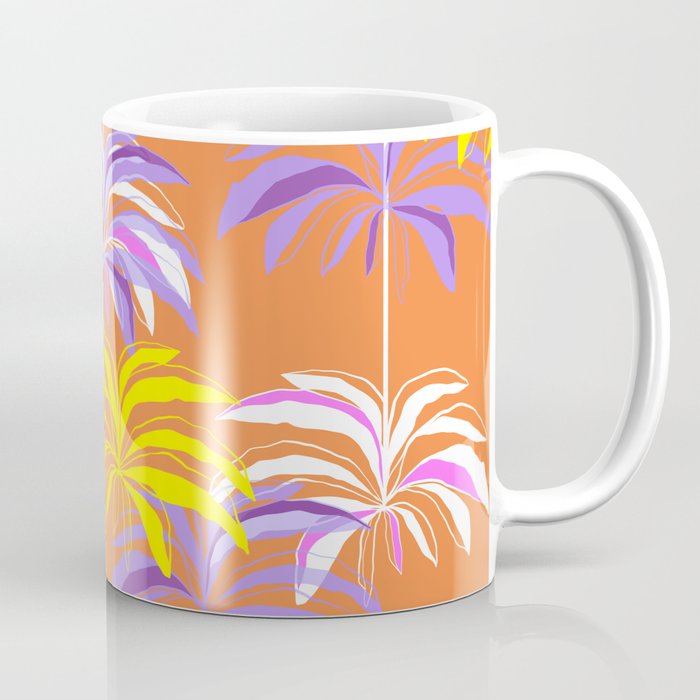 Palm Springs Palm Paradise - Orange & Purple Coffee Mug