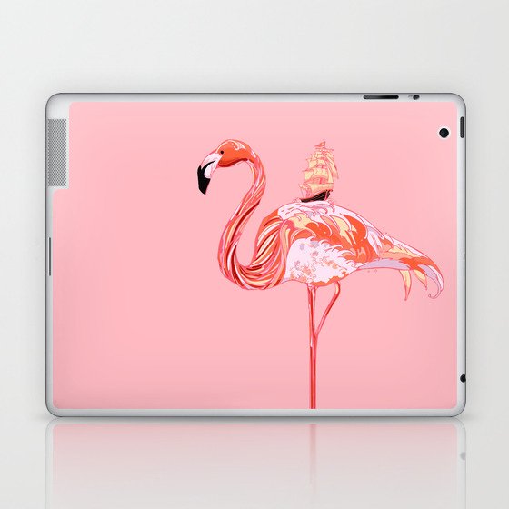 Flamingo & Sea Laptop & iPad Skin
