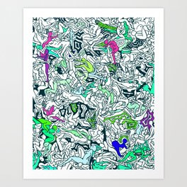 Kamasutra LOVE - Forest Green Art Print