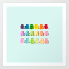 Gummi Bear Rainbow Art Print