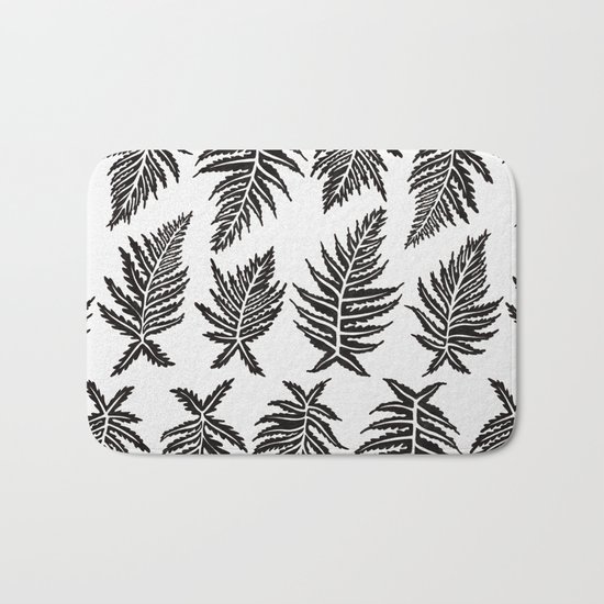 Inked Ferns – Black Palette Bath Mat