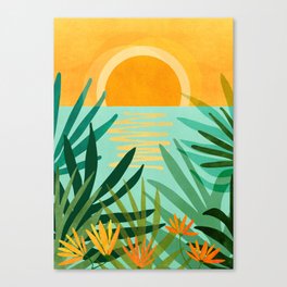 Peaceful Tropics - Sunset Landscape Canvas Print