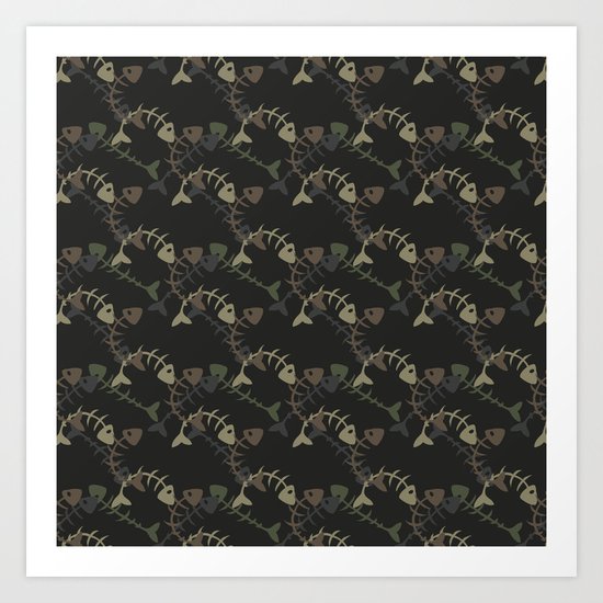 fish pattern Art Print