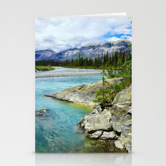 turquoise river Stationery Cards