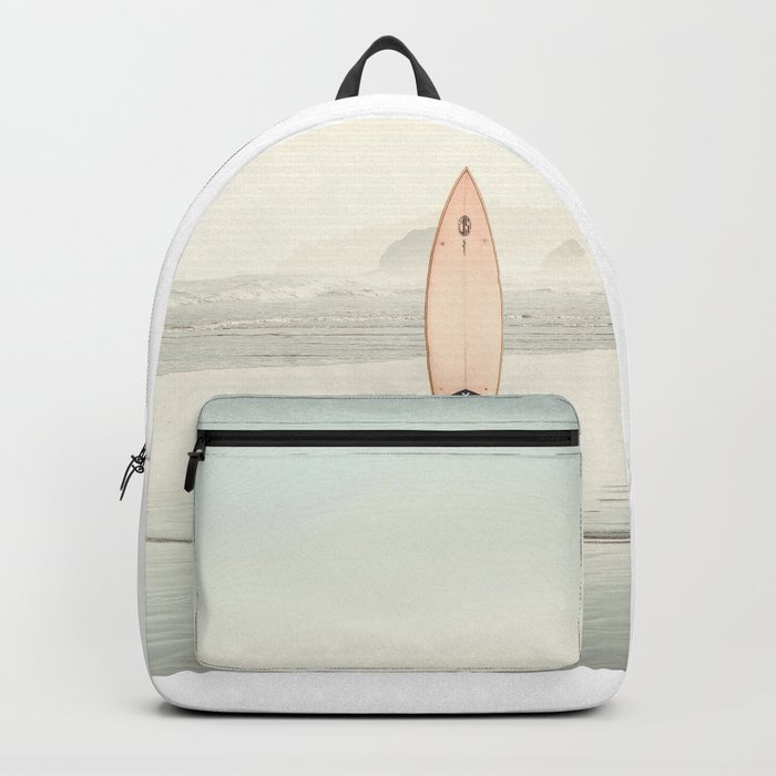 Surfboard Beach Backpack by Surfolio Prints