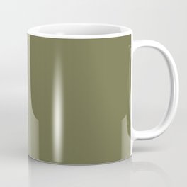 Deep Olive Green solid color modern abstract pattern  Coffee Mug