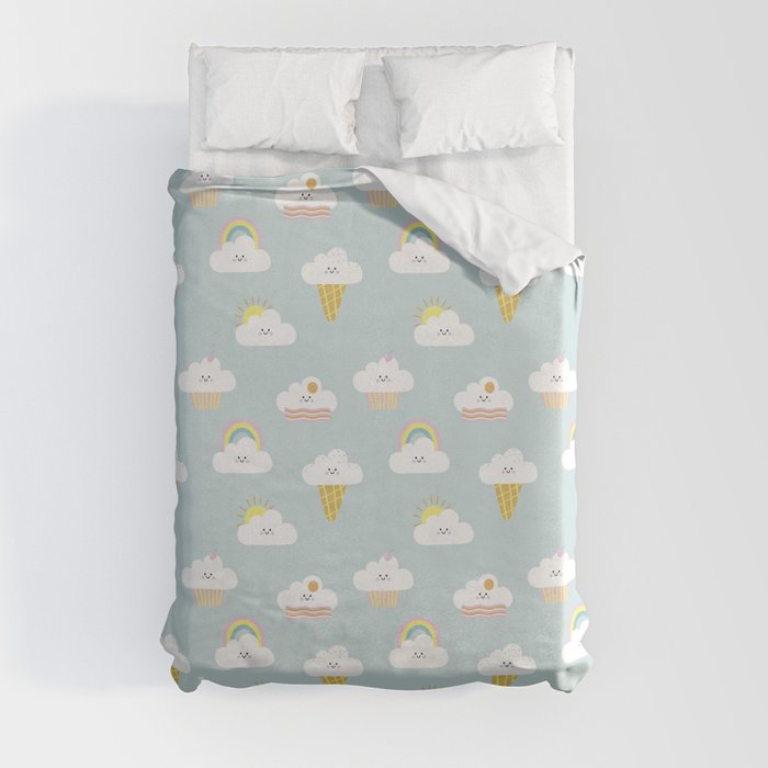 Happy Clouds Duvet Cover