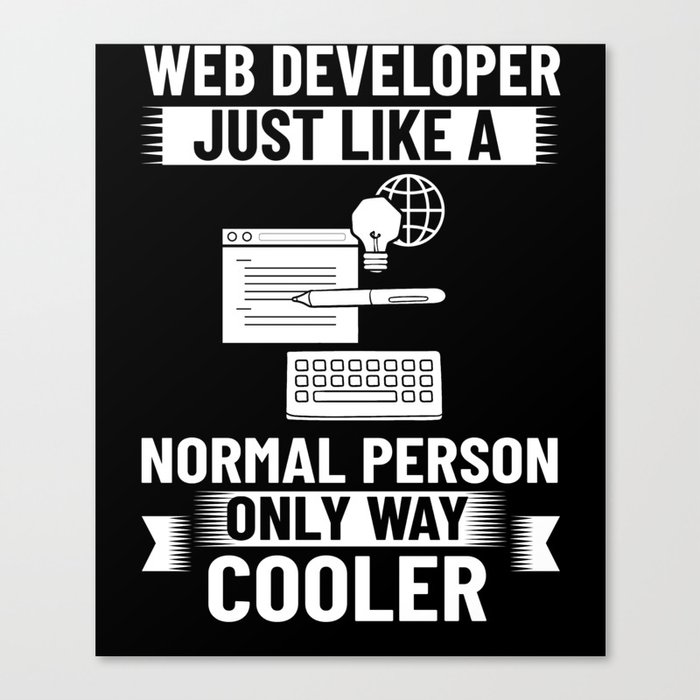 Web Development Engineer Developer Manager Canvas Print