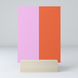 Pink/Red Colorblock Stripes Mini Art Print