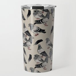 Pigeon Pattern Travel Mug