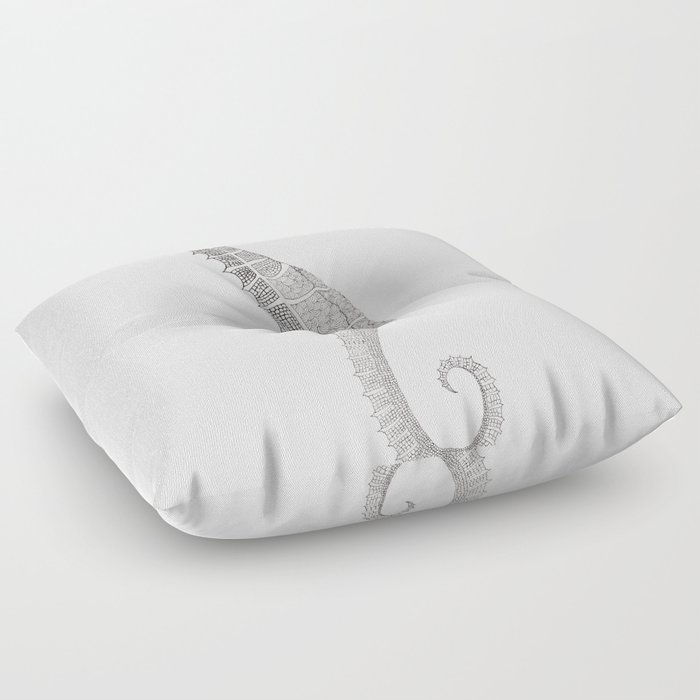 swirly bellied sea dragon Floor Pillow