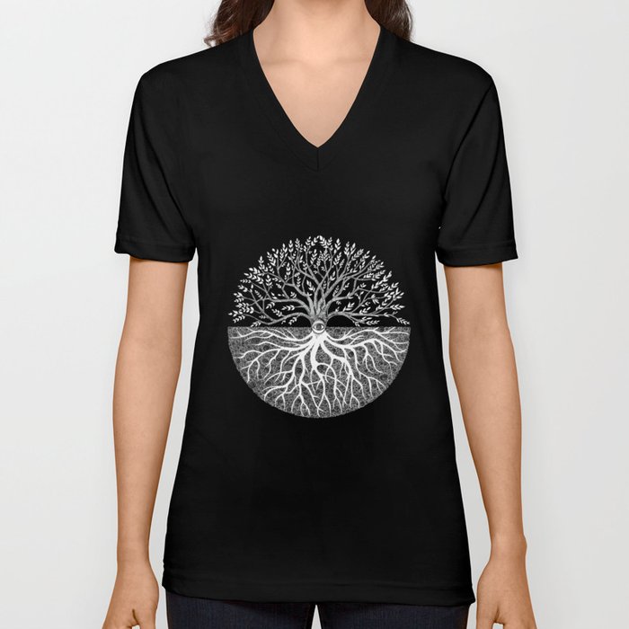Druid Tree of Life V Neck T Shirt