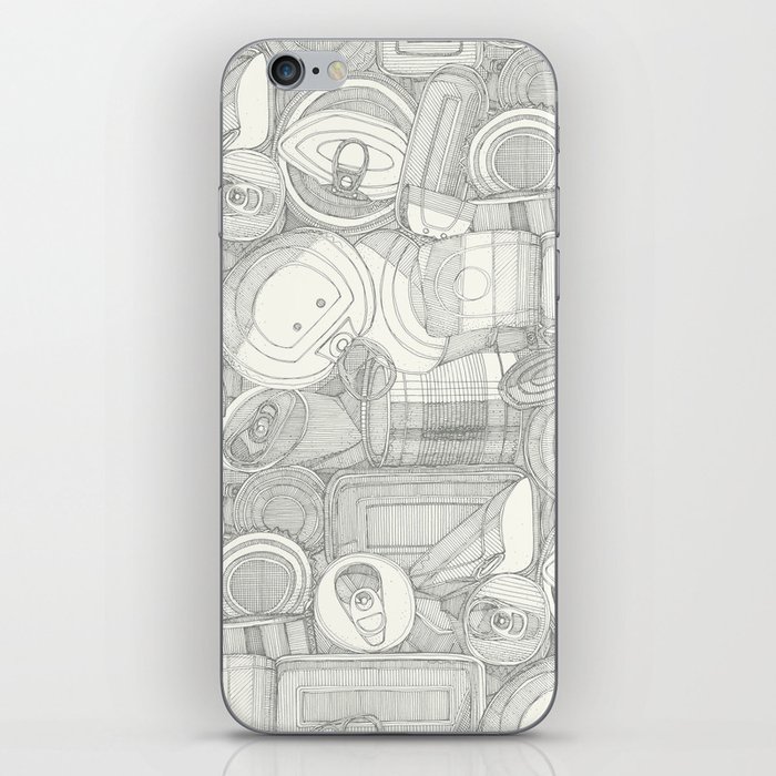 tin cans pewter natural iPhone Skin