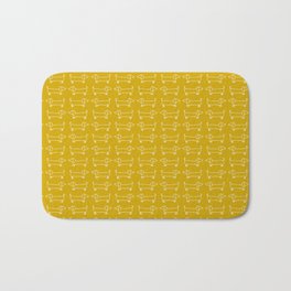 Dachshunds in honey yellow Bath Mat