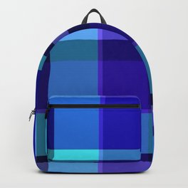 Blue Plaid Pattern Backpack