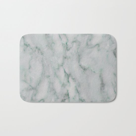 Ariana verde - smoky teal marble Bath Mat