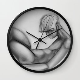 Figure of a boy resting Wall Clock