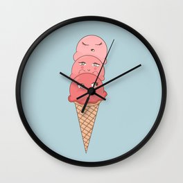 3 scoops of ice-cream Wall Clock
