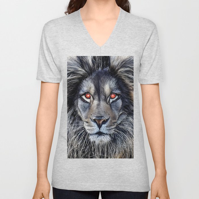 Cyberpunk Lion King V Neck T Shirt