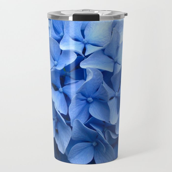 Nantucket Blue Hydrangea Flower Travel Mug