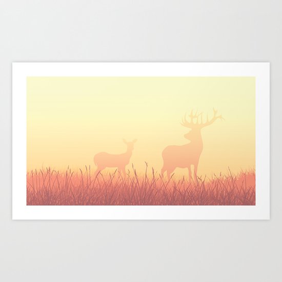 Ghost Deer Art Print