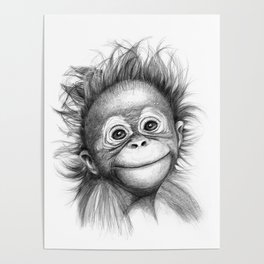 Monkey - Baby Orang outan 2016 G-121 Poster