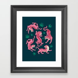 Night Race: Pink Tiger Edition Framed Art Print