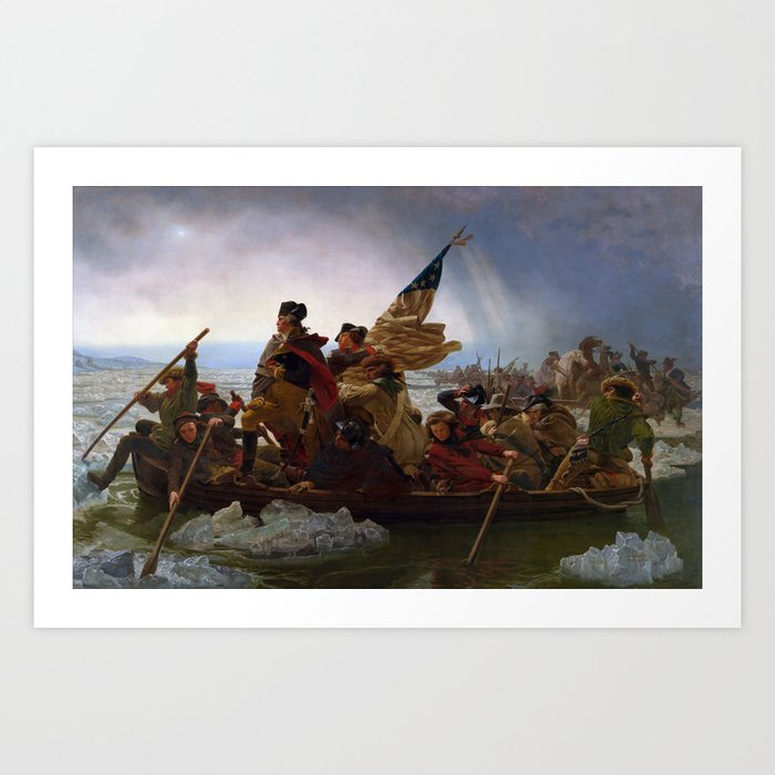 Washington Crossing the Delaware Painting Art Print