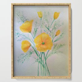 California Poppies 2 Serving Tray