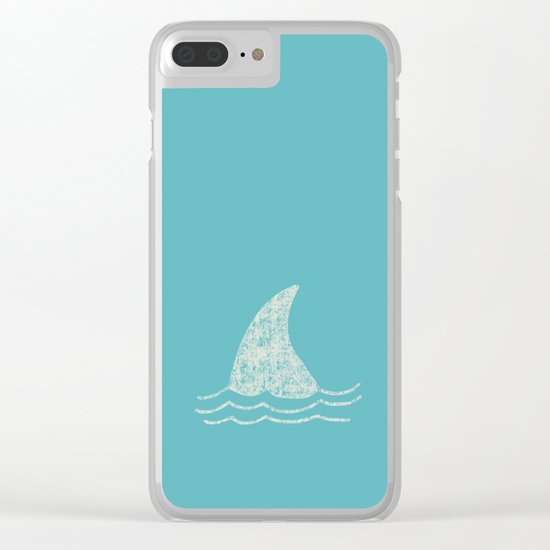 Beach Series Aqua- Shark Animal in the deep See Clear iPhone Case