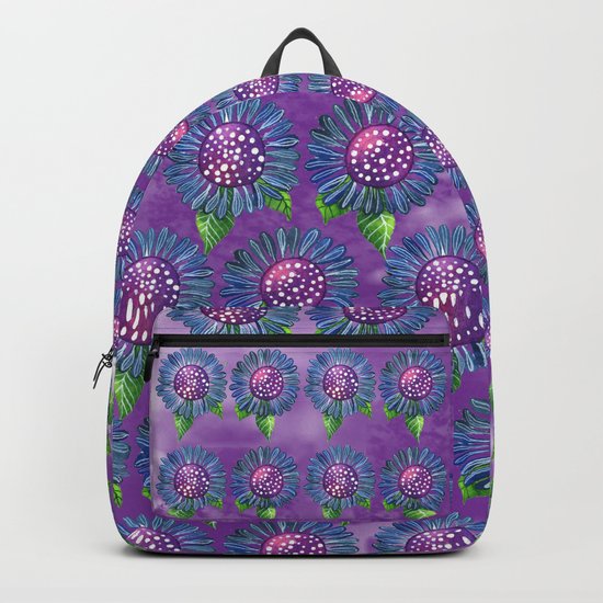 Blue Flower Backpack