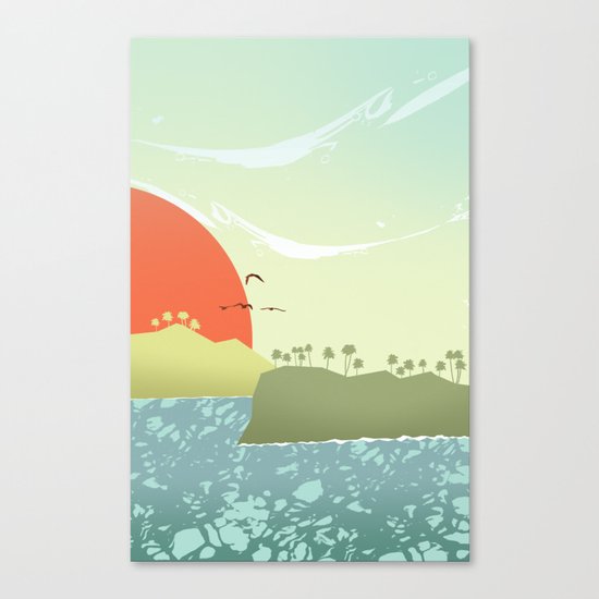 Tropical amor Canvas Print