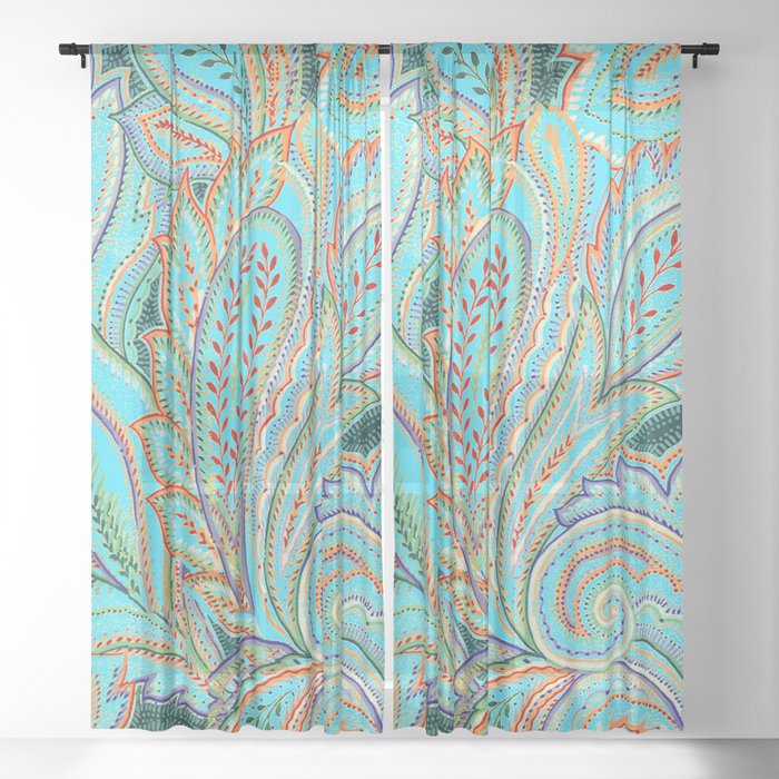 Paisley Paisley Sheer Curtain By Ariadne Society6