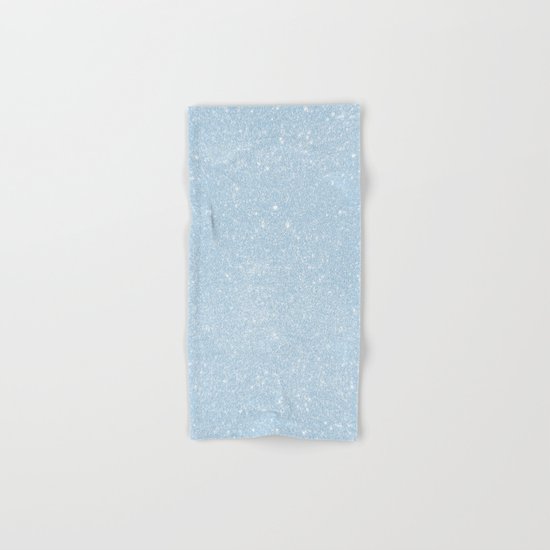 Pastel Blue Glitter Hand & Bath Towel
