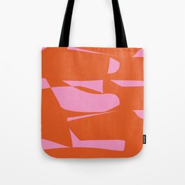 Pink and Orange Abstract Tote Bag
