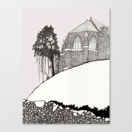 St. Vigeans (black and white) Canvas Print