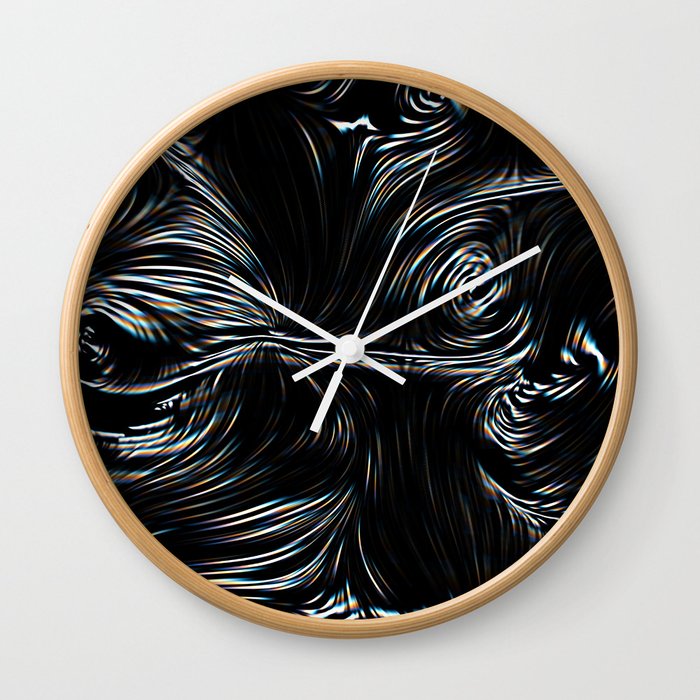 Swirl glitch lines Wall Clock