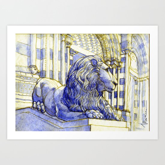 Il leone della cattedrale Art Print