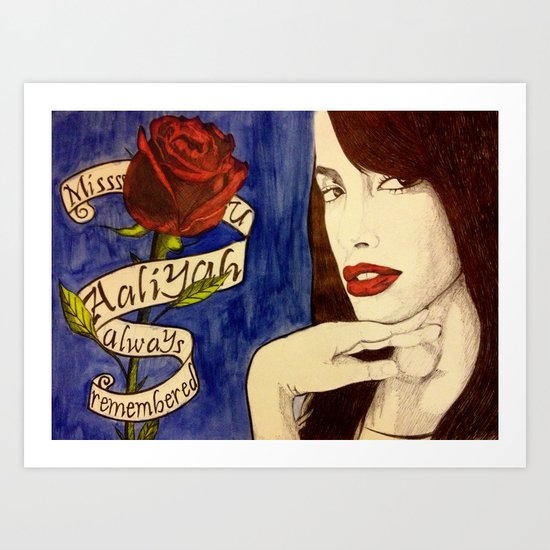 Aaliyah Art Print