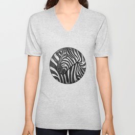 Zebra V Neck T Shirt