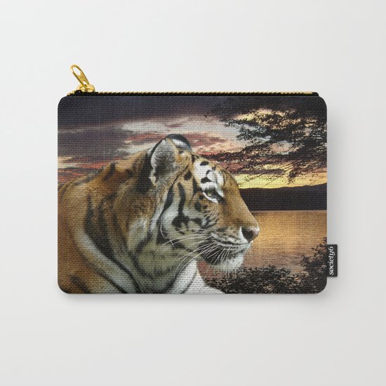 Sunset Tiger Carry-All Pouch