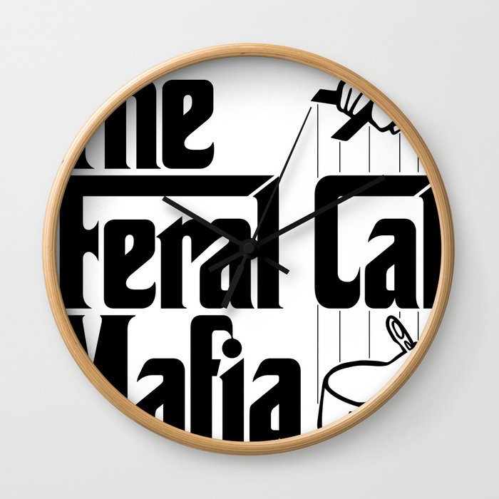The Feral Cat Mafia Wall Clock