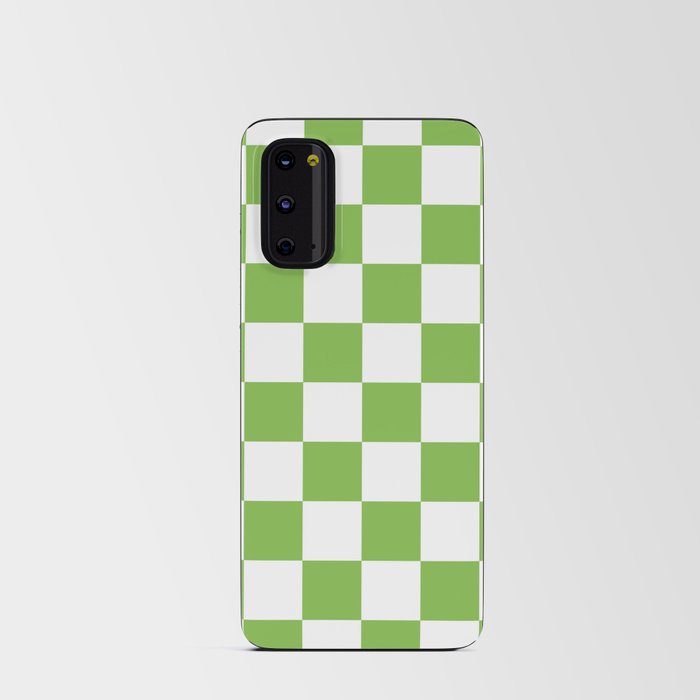 Lime Green Checkerboard Pattern Palm Beach Preppy Android Card Case